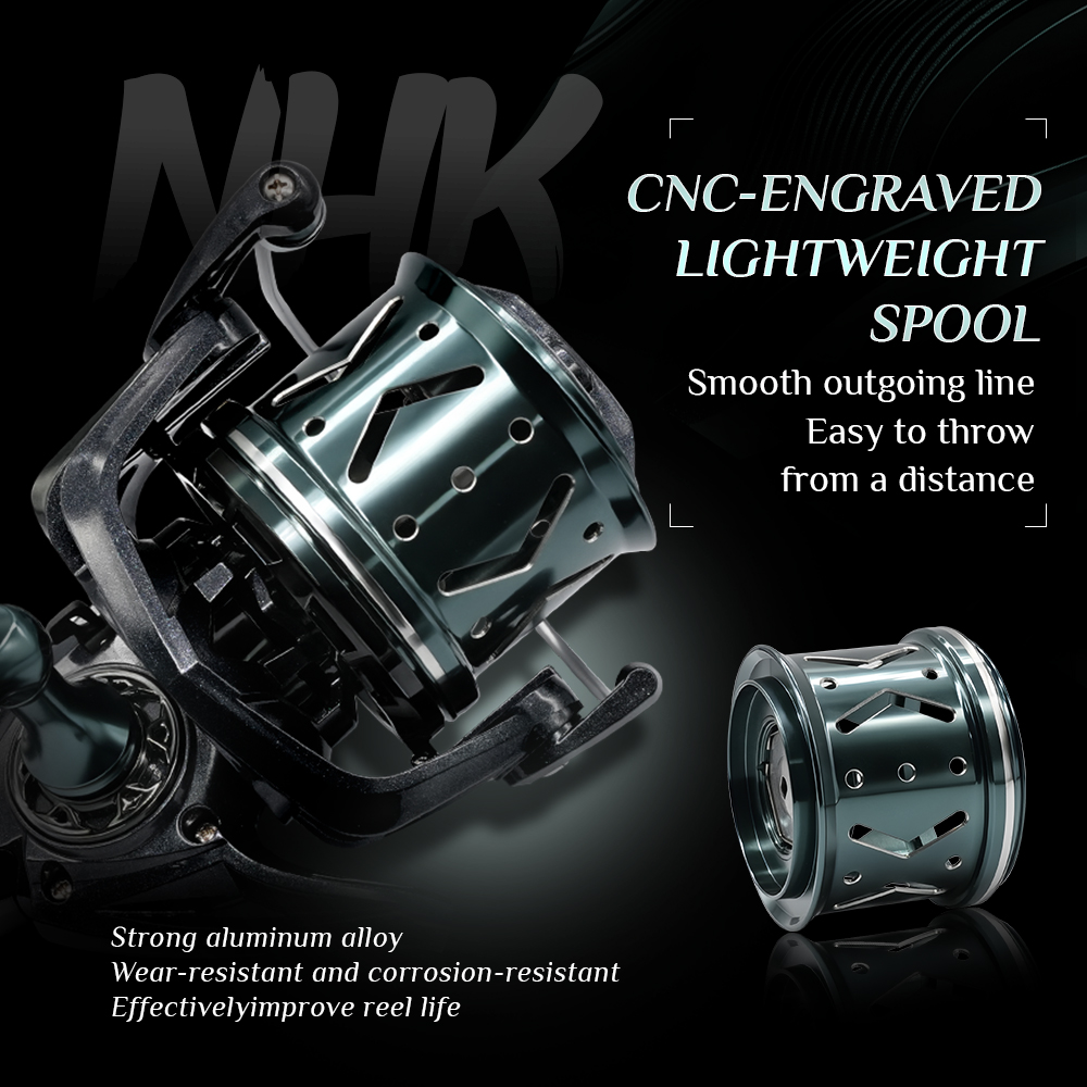 بكرات صيد NHK 8000-14000 خفيفة - مراجعة Spinning Reel وسعره